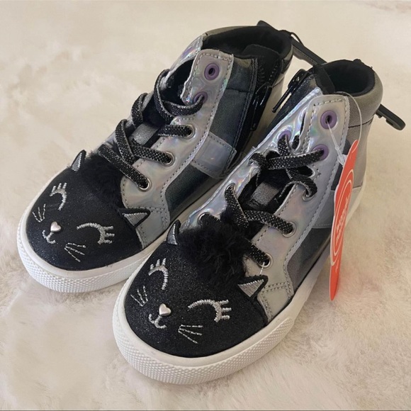 Shoes Cat Toddler Girl Sneakers High Top Kitty Black Poshmark